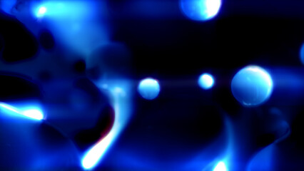 laser blue translucent film bulbs with intensive shine - abstract 3D illustration