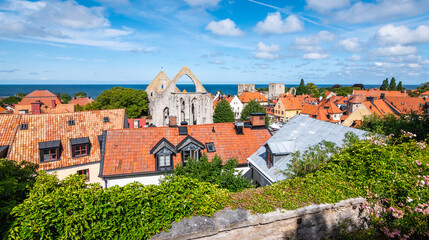 Obraz premium Visby, old town on the Island of Gotland, Sweden.
