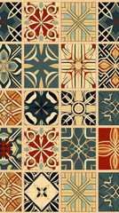Ceramic tiles decorative pottery design, illustration for floor, wall, kitchen interior, textile
