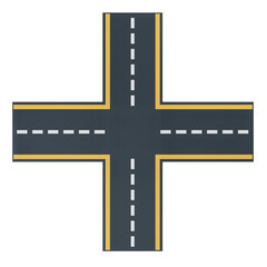 3d Crossroads Illustration Alpha Background