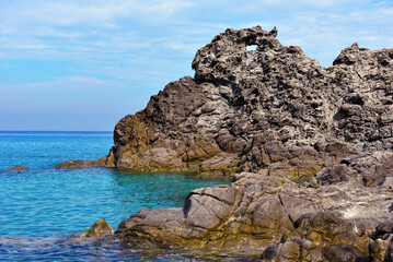 panorama of the marine coast in Zambrone Calabria Italy