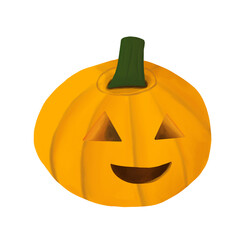 Illustration of halloween pumpkin  , scary pumpkin, carving pumpkin