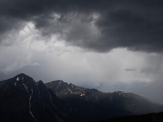 clouds over the mountains