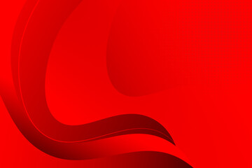 red abstract waves background vector