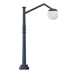 3d Street Lamp llustration Alpha Background