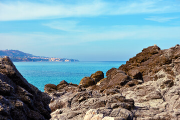 Fototapeta na wymiar panorama of the marine coast in Zambrone Calabria Italy