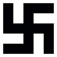 swastika symbol, black and white cross - obrazy, fototapety, plakaty