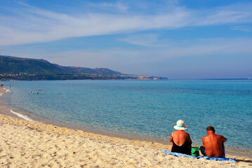 the beach of Zambrone marina Calabria Italy