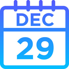 12- December - 29 Line Gradient Icon pictogram symbol visual illustration   
