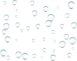 Realistic colored soap.