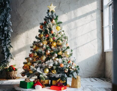 Schönen Christbaum mit Geschenken