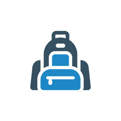 School bag icon vector illustration