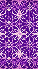 Fototapeta premium Purple ceramic tiles decorative design, illustration for floor, wall, kitchen interior, textile