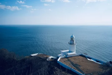 Poster Lighthouse Muroran, Hokkaido,Japan © Jiangshan