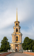 Ryazan, Russia. Cathedral bell tower. Ryazan Kremlin. The oldest part of the city of Ryazan