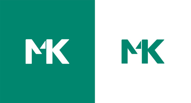 MK Letter Monogram Logo Design, MK icon Brand identity Design Initial letter mk logo vector
