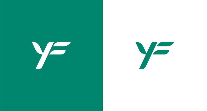 Initial letter yF logo vector design, yF Monogram Logo Design, yF icon Brand identity Design 
