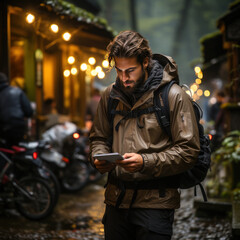 Fototapeta premium Independent Traveler Urban Adventure 