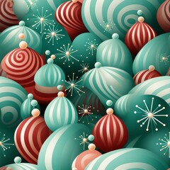 A colorful seamless holiday pattern for Christmas gift decorating
