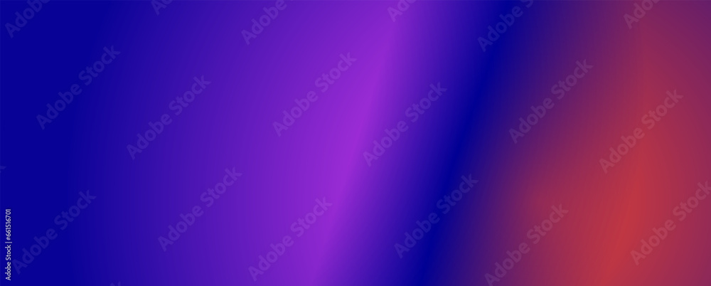 Aufkleber Background with trendy gradient and noise. Violet and Blue and red colors. Glare from lenses, overlay texture. Vector banner with dust and smooth color transition
