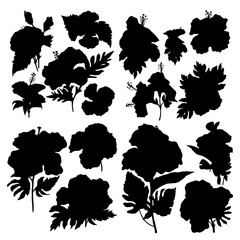 hibiscus silhouettes