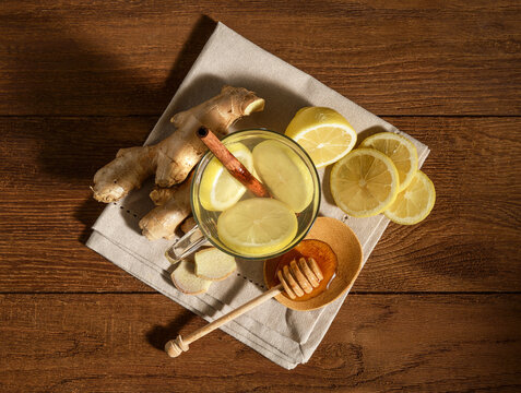 infusion gingembre citron cannelle vue de dessus
