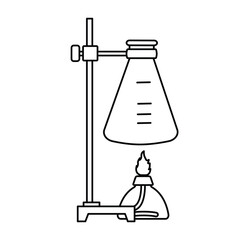 illustration of laboratory glassware