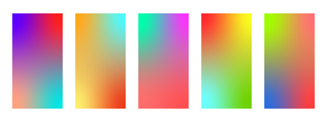 Naklejka premium set of gradient rectangles. Vector illustration