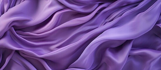Obraz premium Crinkled fabric seen from above on a purple background