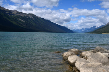 Landscape of Canada with Fraser River. British Columbia landscape