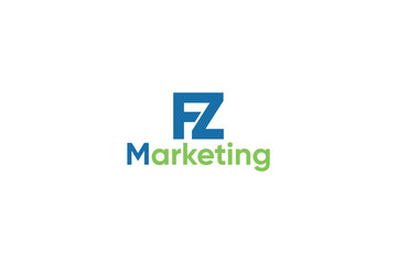 F Z Letter And Arrow Digital Marketing Logo Vector Template