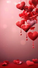 Valentine's Day Greeting Card Mockup, Generative AI
