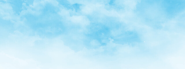 Morning sky of winter season with soft and tiny clouds, Vector realistic skyscape with tiny clouds, small and large clouds alternating and moving slowly on cloudy winter morning blue sky.