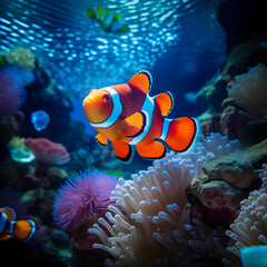 Fototapeta na wymiar A clown fish 2. Generative AI