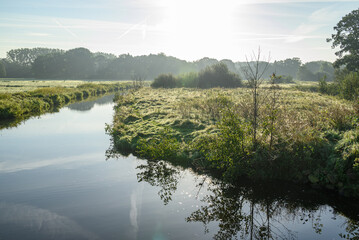 Morgenstimmung an der Aa im Münsterland