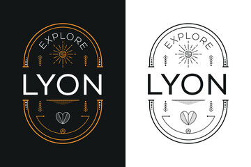 Lyon City Design, Vector illustration.