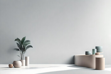 background product set  with plants