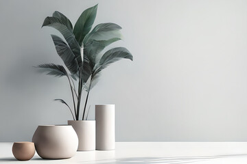 background product set  with plants