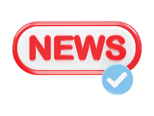 News live icon rendering 3d illustration element