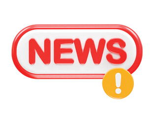 News live icon rendering 3d illustration element