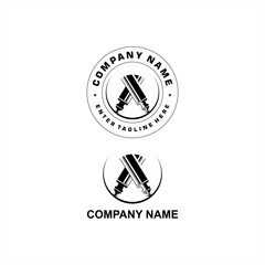 Laser Cutting logo design, laser cutting vector, vintage laser cutting