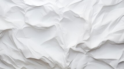 Obraz premium Clean white paper, wrinkled, abstract background.