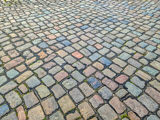 Fototapeta premium Old historical cobblestone paths and walkways