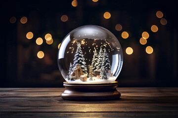 Snow Globe Dreams Miniature Forest and Cozy Home