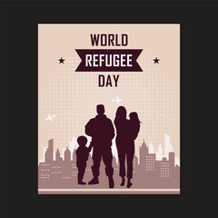 World Refugee Day background.
