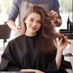 Fototapeta premium Peluquería, peluqueros y cortes de pelo