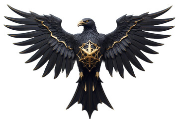 Regal Guardian Eagle Emblem Isolated on Transparent Background