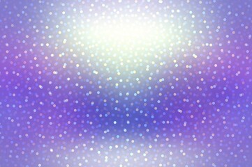 Glittering iridescent lilac blue glowing background for Christmas decoration.