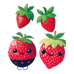 set of strawberry