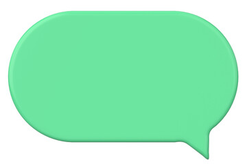 Speech bubble. Chat bubble. 3D illustration.